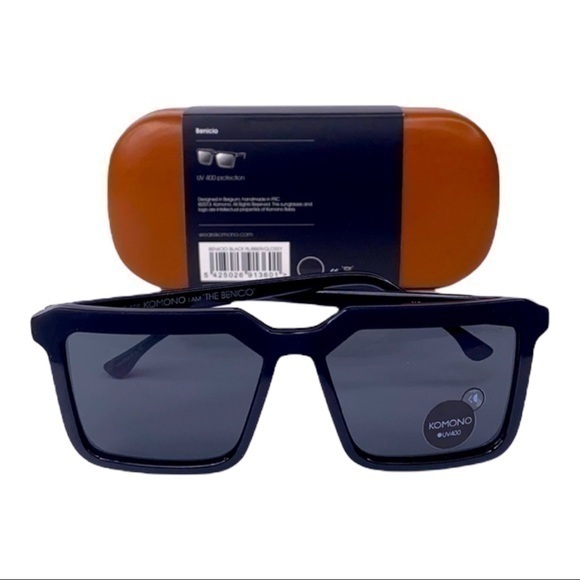 KOMONO sunglasses Benicio Black Rubber Glossy New Sunglasses